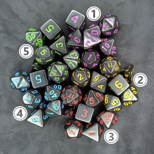 Dice - Black with a Splash